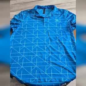 Adidas Blue Geometric Men's Shirt